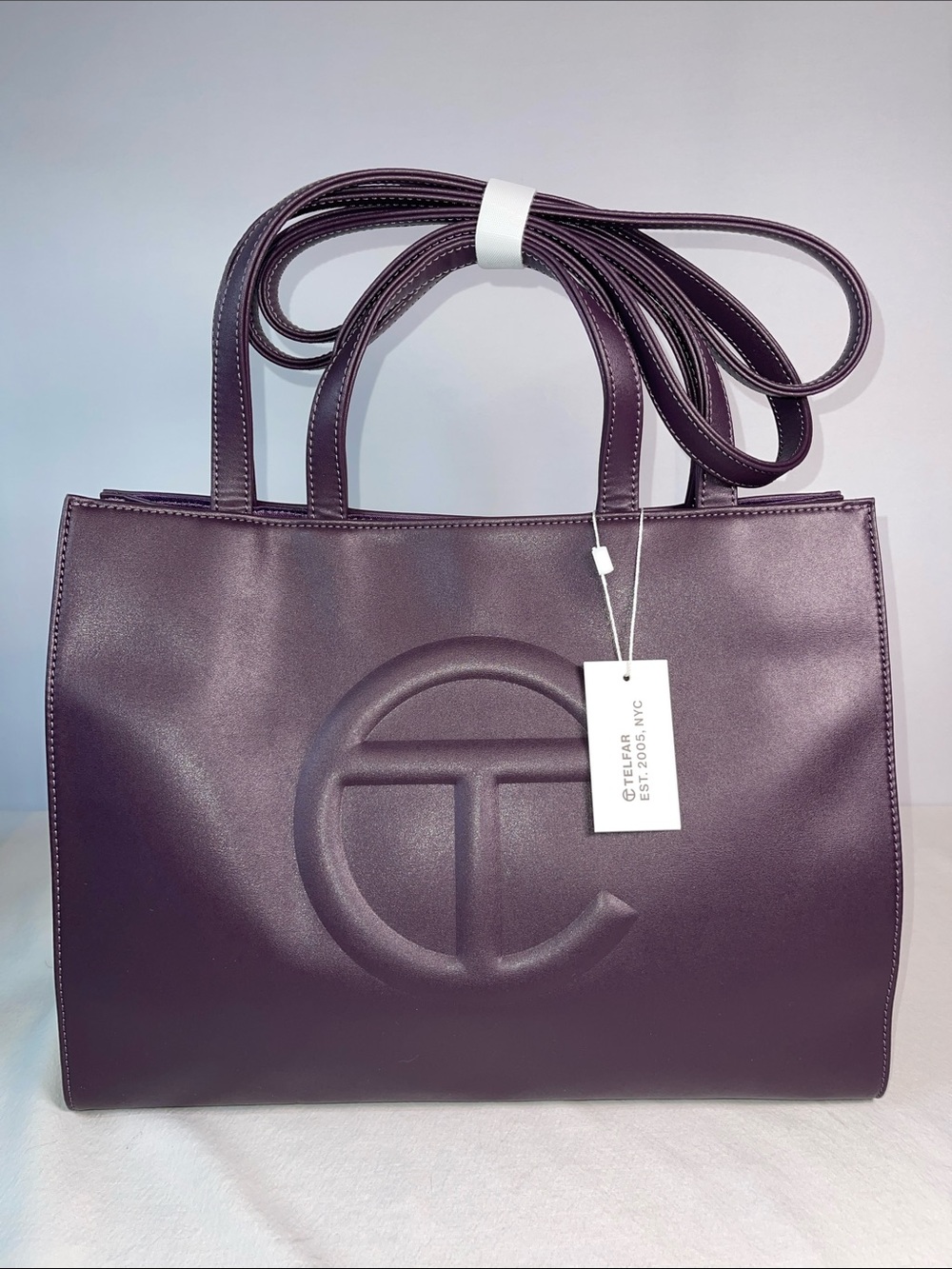 Telfar Medium Shopping Bag Eggplant NWT TF-012-EGGP-M